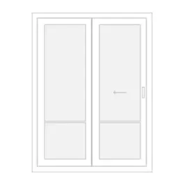 Раздвижная двухстворчатая алюминиевая дверь без стекла в Москве заказать по ценам производителя с установкой «Лучшие окна»