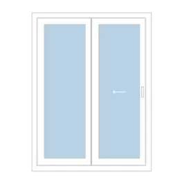 Раздвижная двухстворчатая алюминиевая дверь со стеклом в Москве заказать по ценам производителя с установкой «Лучшие окна»
