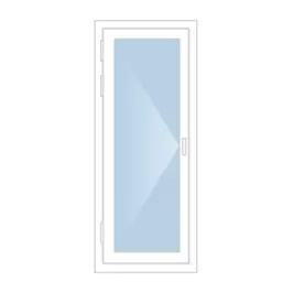 Входная двустворчатая алюминиевая дверь со стеклянными вставками (теплая) в Москве заказать по ценам производителя с установкой «Лучшие окна»